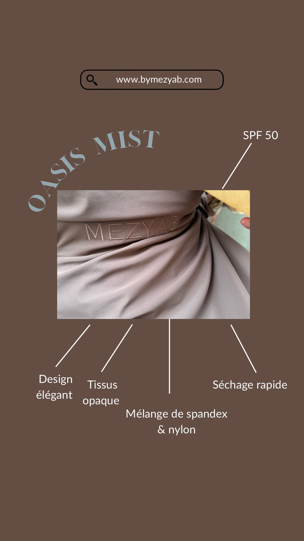 BURKINI OASIS MIST « ASH BROWN »