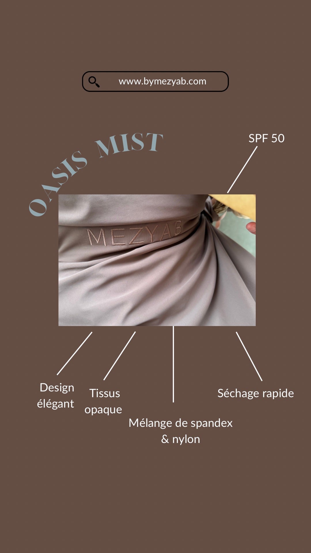 BURKINI OASIS MIST « ASH BROWN »